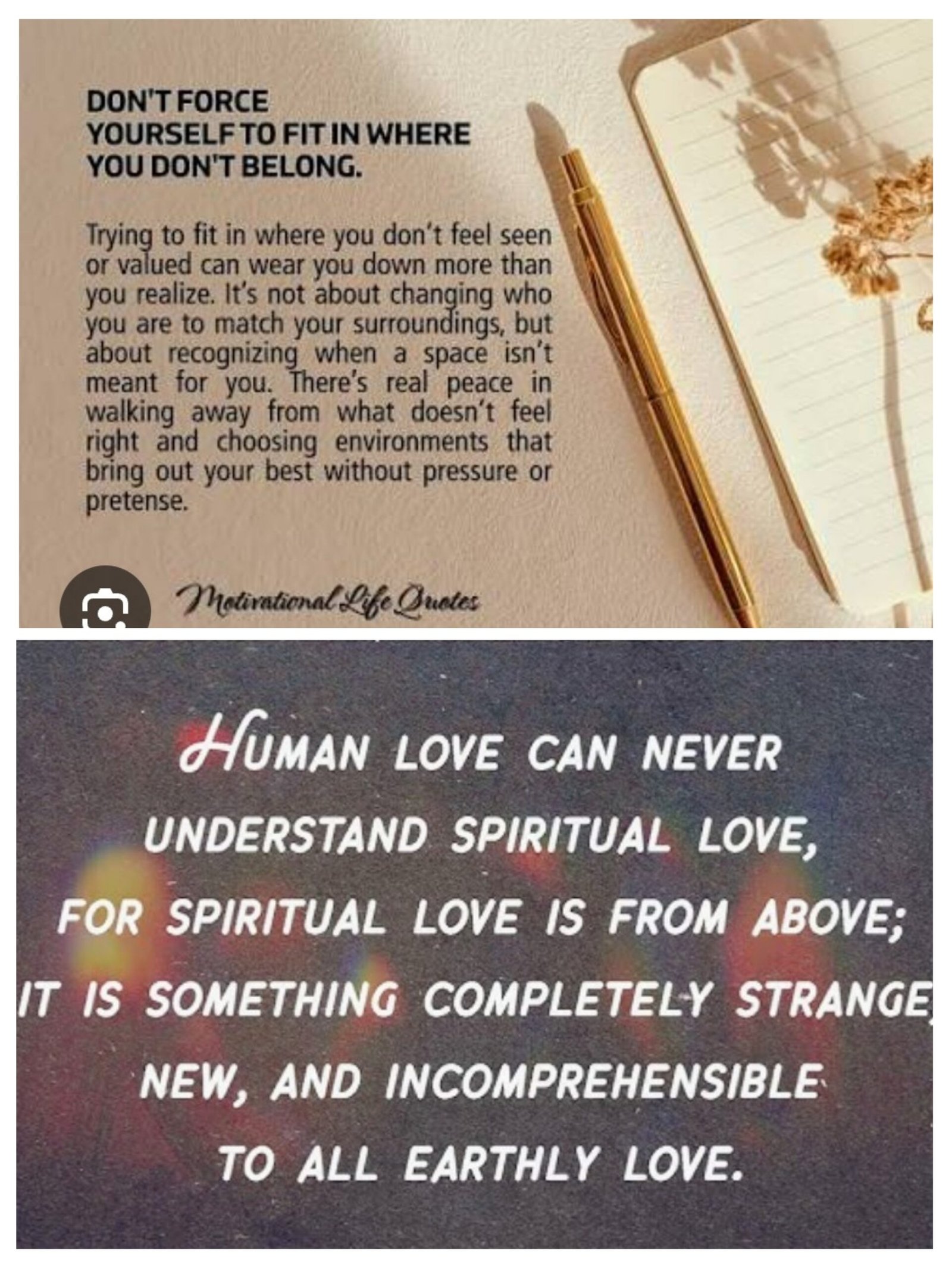 Real Spiritual Love cannot be measured with human love.