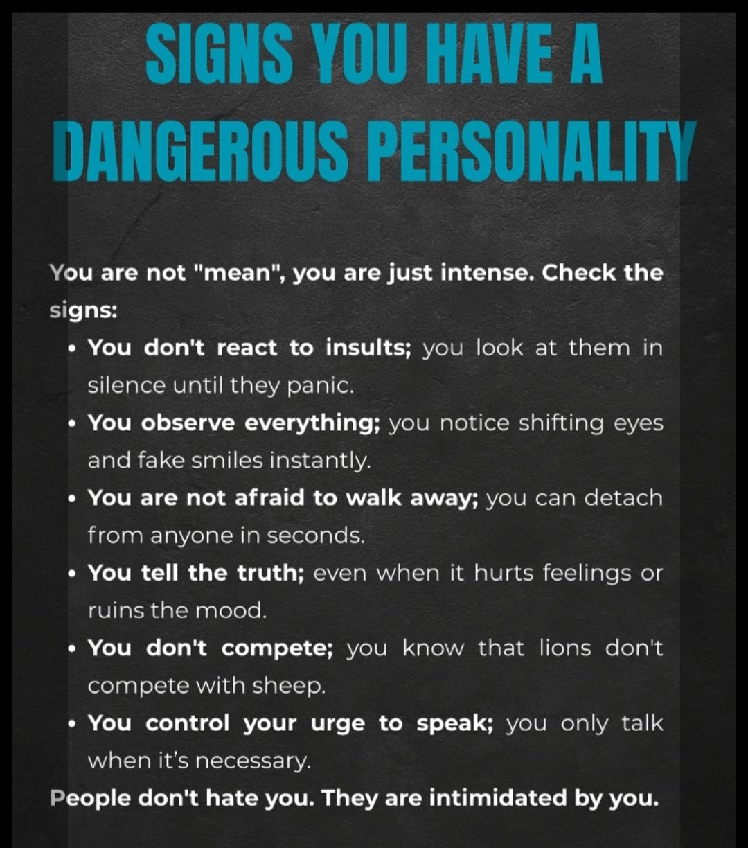 Being authentic you, makes you very dangerous in front of toxic people.